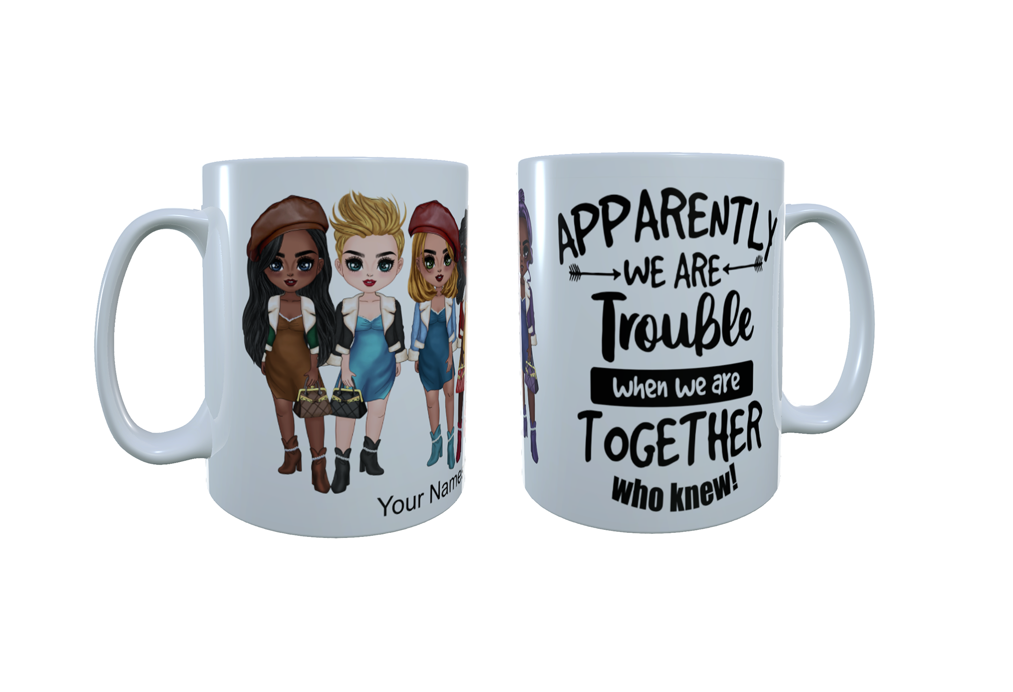 6 Best Friends - Sisters Forever Mug, Gift for Best Friend